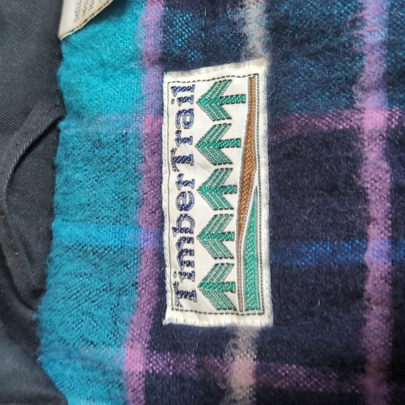 Vintage Timber Trail Flannel Fleece Lined Vest Size Large in Navy Blue - Picture 2 of 11